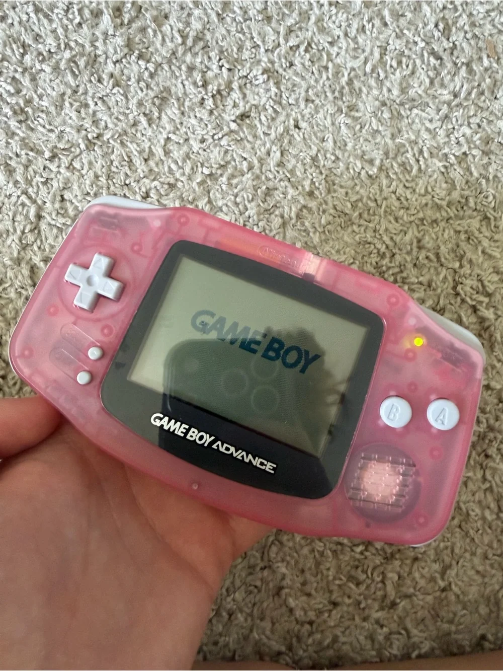 Nintendo Game Boy Advance Translucent Pink Handheld